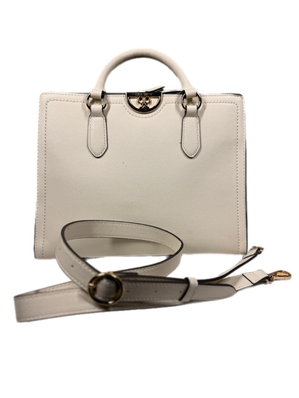 Nine West | Philippa Mini Satchel Handbag Ivory & Gold crossbody bag - Picture 9 of 15